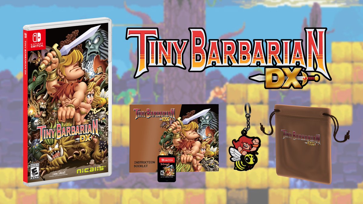 PSA: The deluxe physical edition of #TinyBarbarianDX for #NintendoSwitch is now available for just $19.99 at the Nicalis Online Store!  bit.ly/3kMEihG