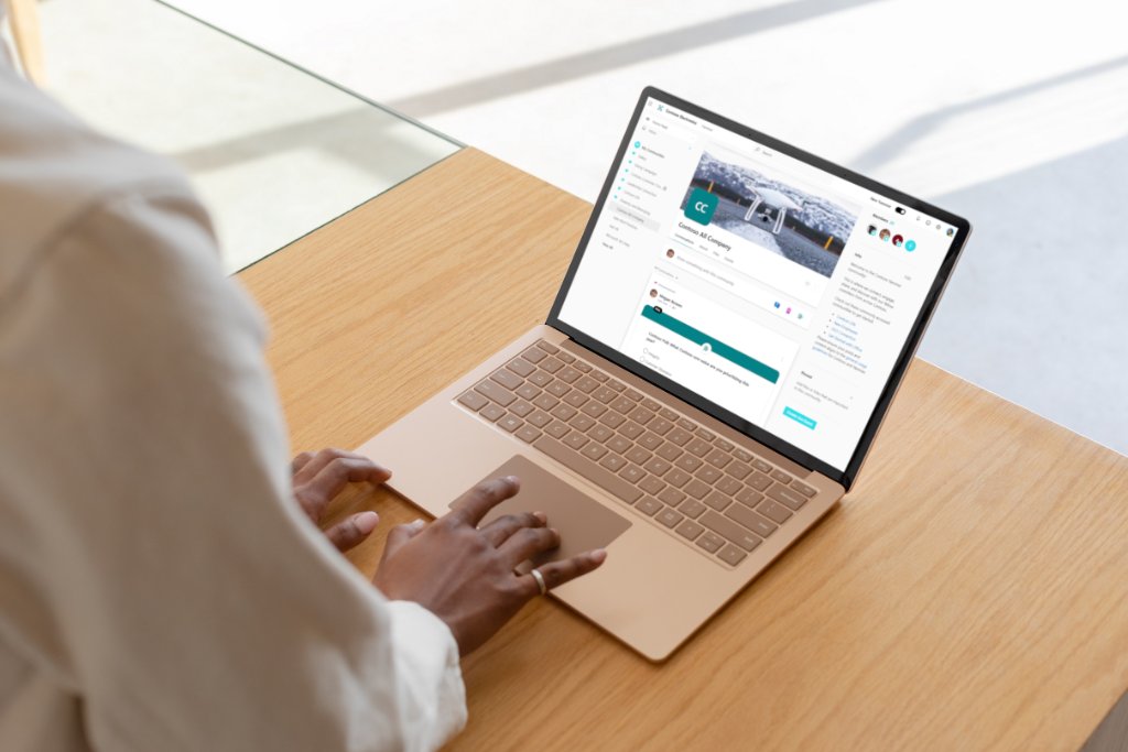A photo of the All Company feed in Yammer.