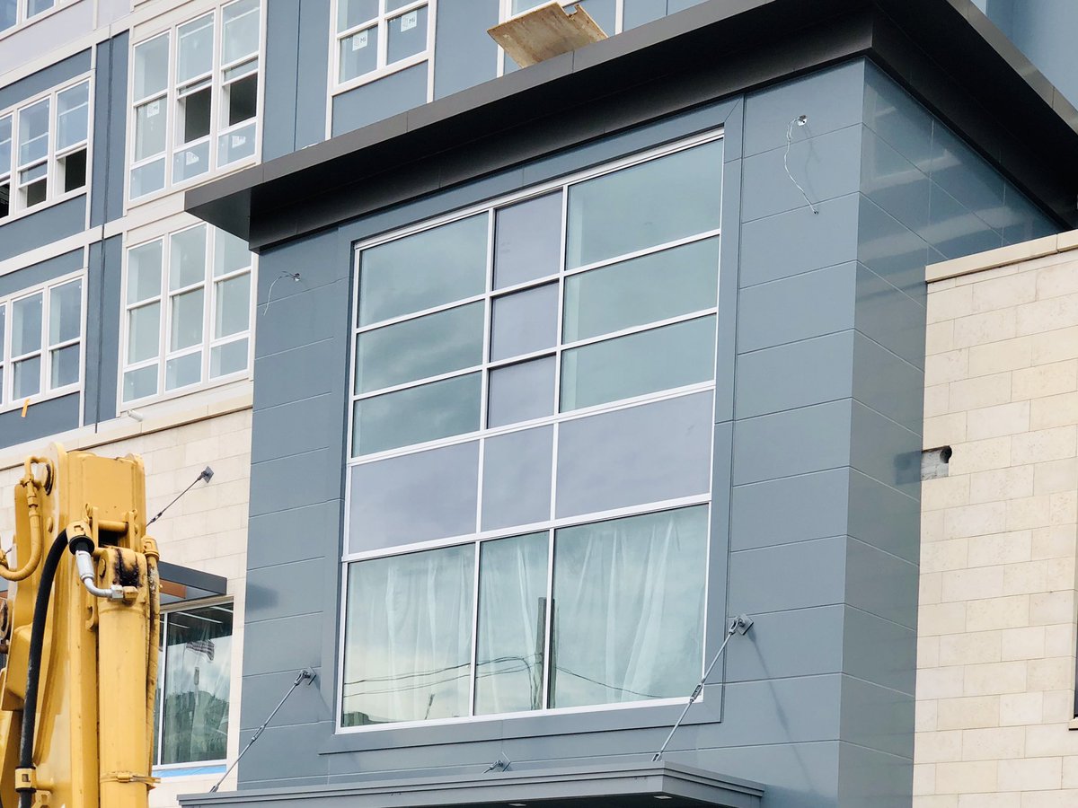 FairfieldMetal's tweet image. Lackawanna Station is days away from completion of the it’s approximately 3,600 square feet #metalfabrication #Alpolic Installer @arcoroof #construction