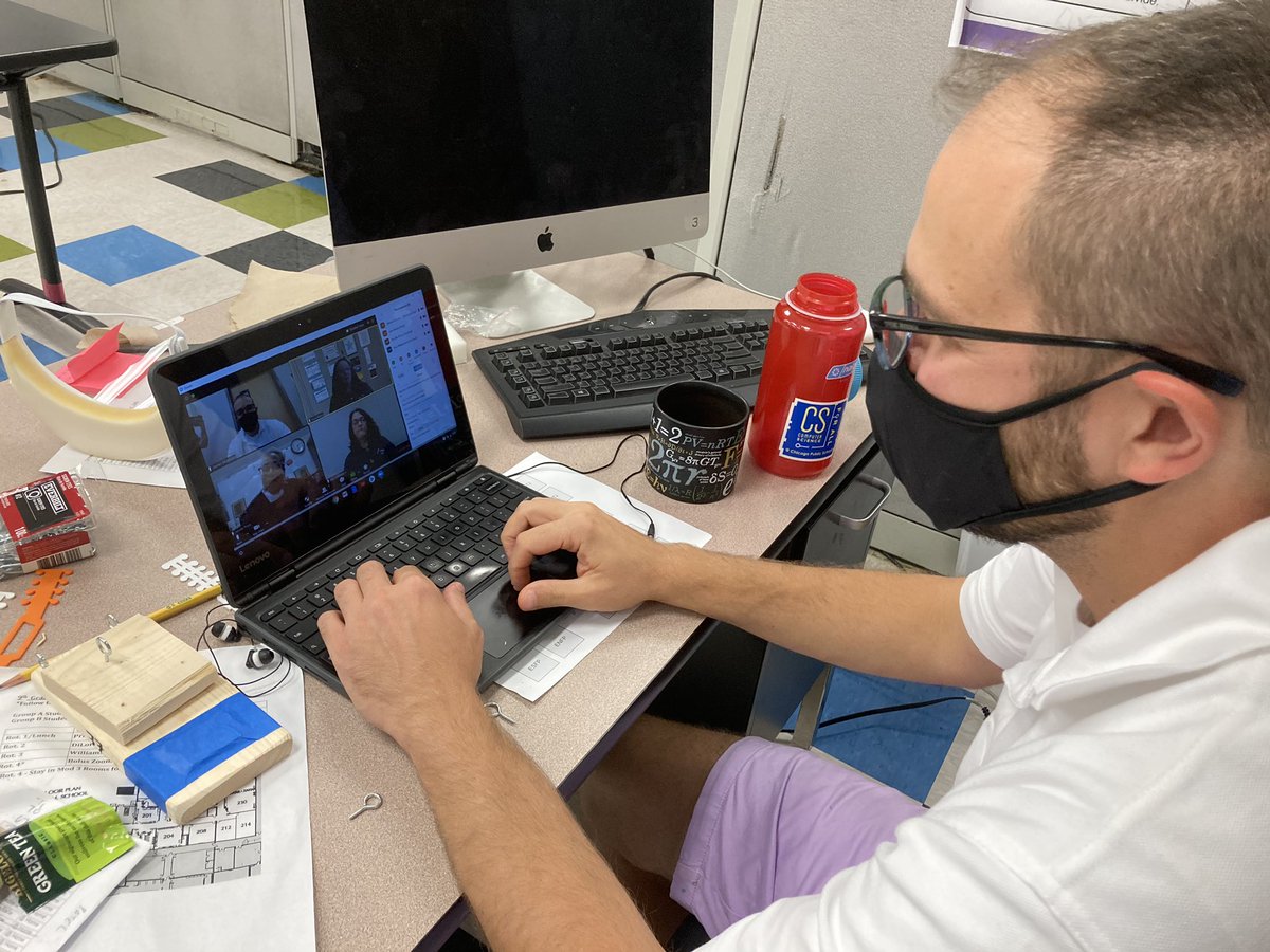 tonydonen's tweet image. Friday focus: fall semester @STEMcha students who are not in person... HCS@Home virtual students. ~80 students &amp;amp; teacher who will spend fall learning/teaching from afar. Started day with drive thru to pick up tech/materials, afternoon full of zoom connections. #settingthestage
