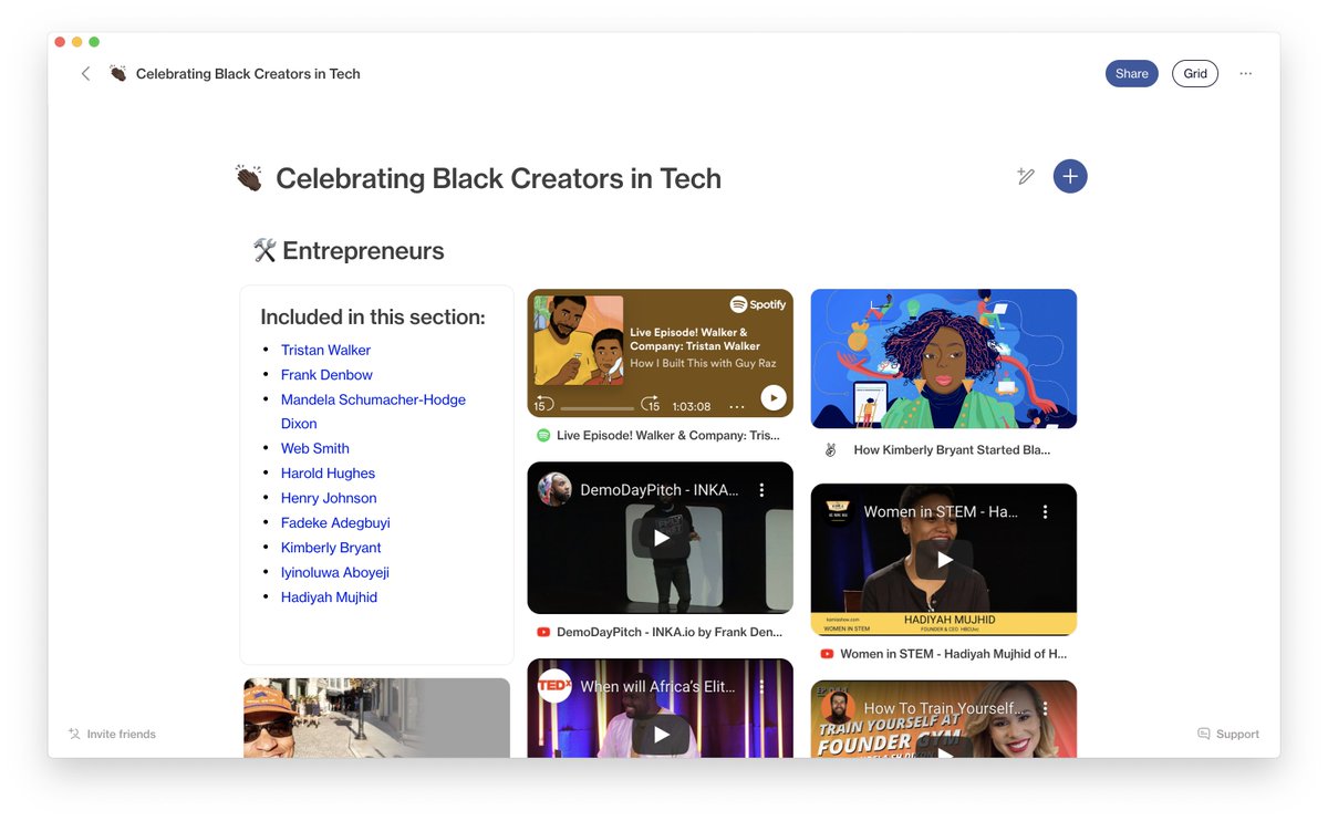 2/ There are many Black people doing incredible work in Tech. We need more visibility so we can be examples of what's possible for others who looks like us.Today, let's shine a light on some of us. https://links.usejournal.com/black-in-tech 