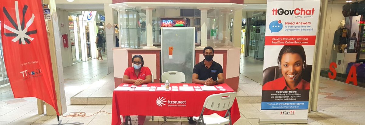iGovTT's tweet photo. We are back at Trincity Mall today until 2pm!

Stop by the ttconnect Express for information on accessing government services via your ttconnect ID!

We are located in the Central Atrium, between the Rebel Spirit and Footlocker stores.

#ttconnect #iGovTT https://t.co/JObc2IUJHr