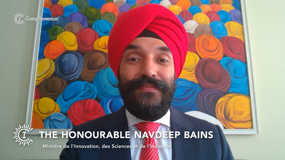 CampInvention's tweet photo. We are so excited that the Honourable @NavdeepSBains, Minister of Innovation, Science and Industry is part of our Camp Invention Connect™ program in Ontario. Campers attending the program will have a blast learning all about fun #STEM topics! https://t.co/ok5GoPuGdb