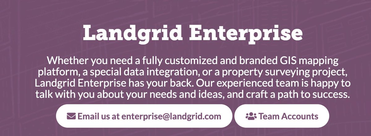 regridapp's tweet photo. Have a surveying or a mapping project in mind? Looking for a custom tool for all your property data &amp; mapping needs?

Look no further than the Landgrid Enterprise!

https://t.co/JNSFQcn2PA
 
Email us at enterprise@landgrid.com

#landgrid #loveland #enterprise #landgridpro https://t.co/sdwQSwgOcQ