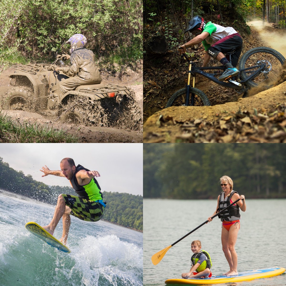 AndCoAdventure's tweet photo. TGIF! Who's ready for the weekend? Which picture screams fun to you?
 #weekendfun #adventureanderson #tnvacation #norrislake #mountainbiking #windrockpark #familyfun #easttn https://t.co/QEn4pieEQF