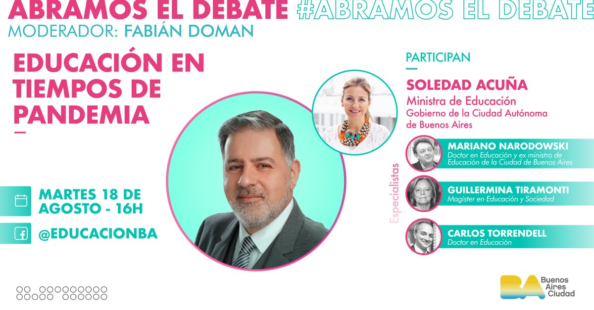 A partir de este contexto único los paradigmas de la educación cambiaron, así como las condiciones para el aprendizaje y la enseñanza. El sistema educativo necesita reinventarse. Por eso, organizamos un encuentro con especialistas para que #AbramosElDebate