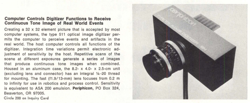 early digital camera. 1 kilopixel.