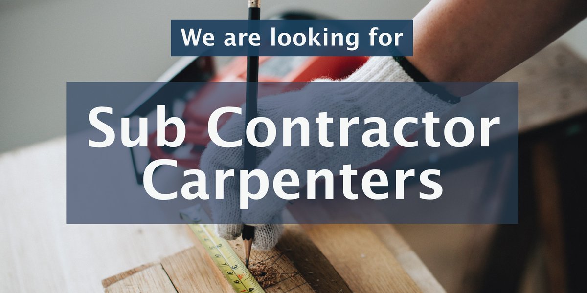 BurgessProjects's tweet image. Due to an increase in demand we are looking for 1st fix sub contractor carpenters to join our team. Works will be in Bristol, Bath &amp;amp; the surrounding areas.

If you&apos;re interested, give us a call on 0117 951 7843 or drop us an email to info@burgessprojects.co.uk

#burgessprojects