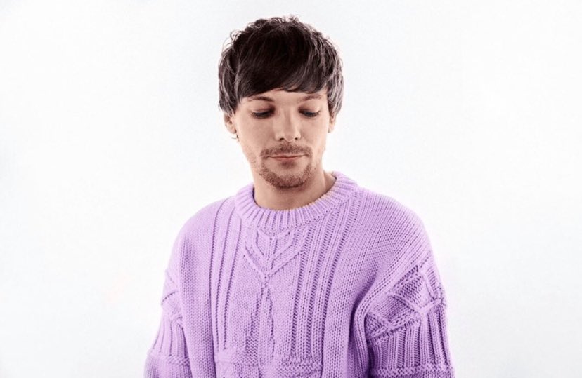 LouisPurple sweater we shouldn't know about because it got leaked