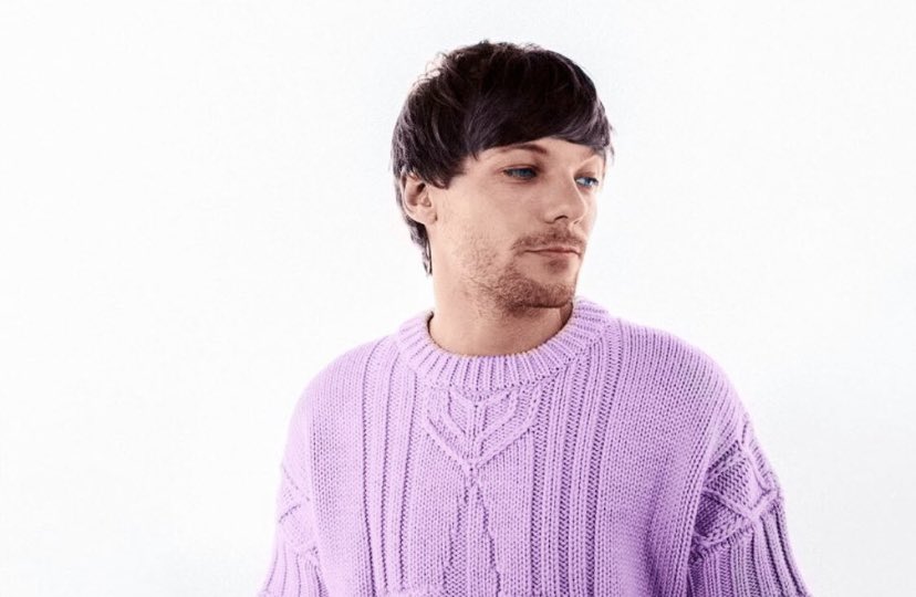 LouisPurple sweater we shouldn't know about because it got leaked