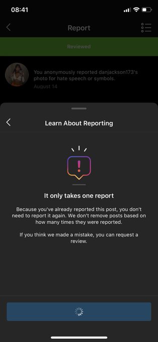 TW vile racism - I reported this for hate speech and it doesn&rsquo;t violate instagrams terms of service 🤪🤪