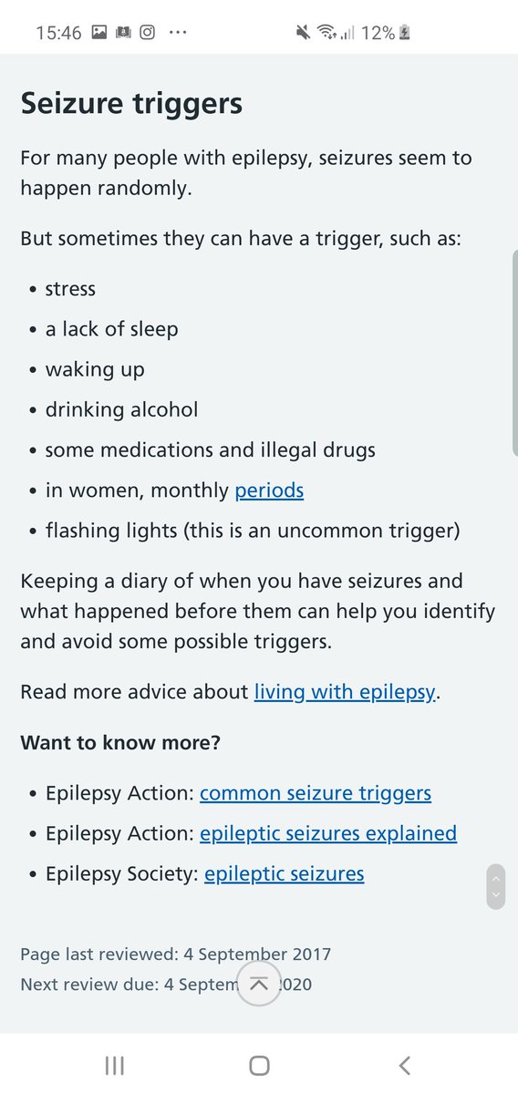 Thirdly; what does a Seizure look like?Seizures come in a WIDE variety.Here is all the different types explained properly and medically by the NHS: