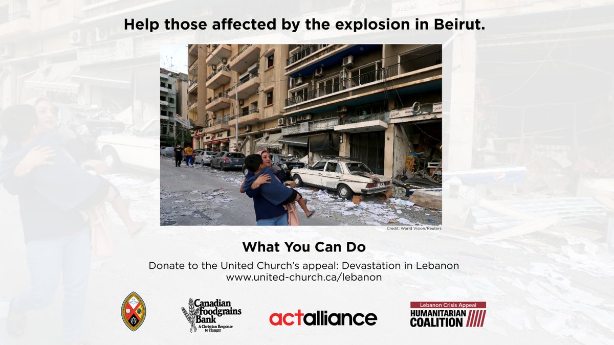 UnitedChurchCda's tweet photo. United Church appeal for Lebanon: This downloadable slide can be used in your online or in-person worship services, or shared on social media. See https://t.co/h7wqd5qcrL (a full-size version of the slide can be downloaded at the bottom of the page).

#UCCan #Beirut #Lebanon https://t.co/JJqAHnpKCs