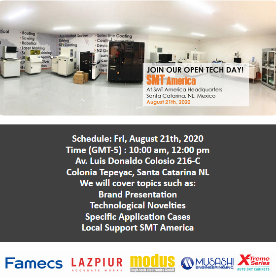 SMTLegacy's tweet photo. Thanks to all who have registered to all of #SMTAmerica #TechnologyDays #Webinars coming up next week! And If you haven´t yet subscribed click here: https://t.co/aSybcA3sIO We will also be hosting an #OpenTechDay at our headquarters on August 21,2020
Webinars Language: Spanish https://t.co/S2Ilms8iG7