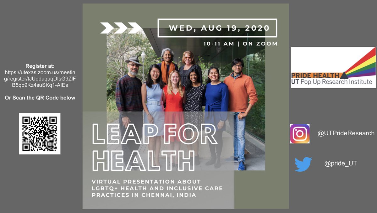 pride_ut's tweet image. Please join us on Wednesday 8/19 from 10-11 AM to hear from AMAZING UT undergrads working on LGBTQ+ health initiatives with the help of an interdepartmental faculty team. Can’t wait! Please register here: utexas.zoom.us/meeting/regist…