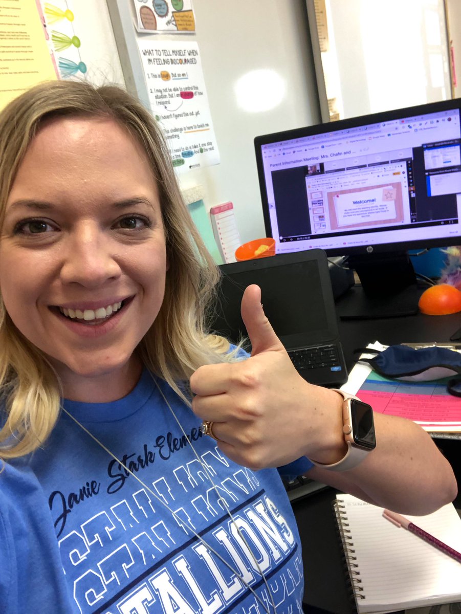 All smiles because I just had a successful parent information meeting via WebEx  🎉 Love getting to connect with my Stark families ❤️ #celebratestark #remoteteamwork #thankyouparents @CFBISD @StarkPrincipal