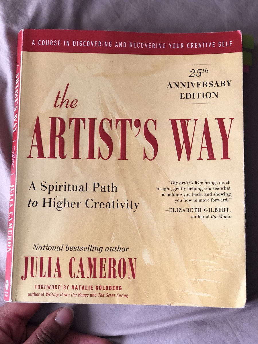 About 10 weeks ago, I started a journey to healing the artist in me. I’ve been writing *creatively* since I was 8. I always had difficulties identifying myself a creative/artist bc I did not feel my comfortable claiming that birthright. This book has helped me in so many ways.