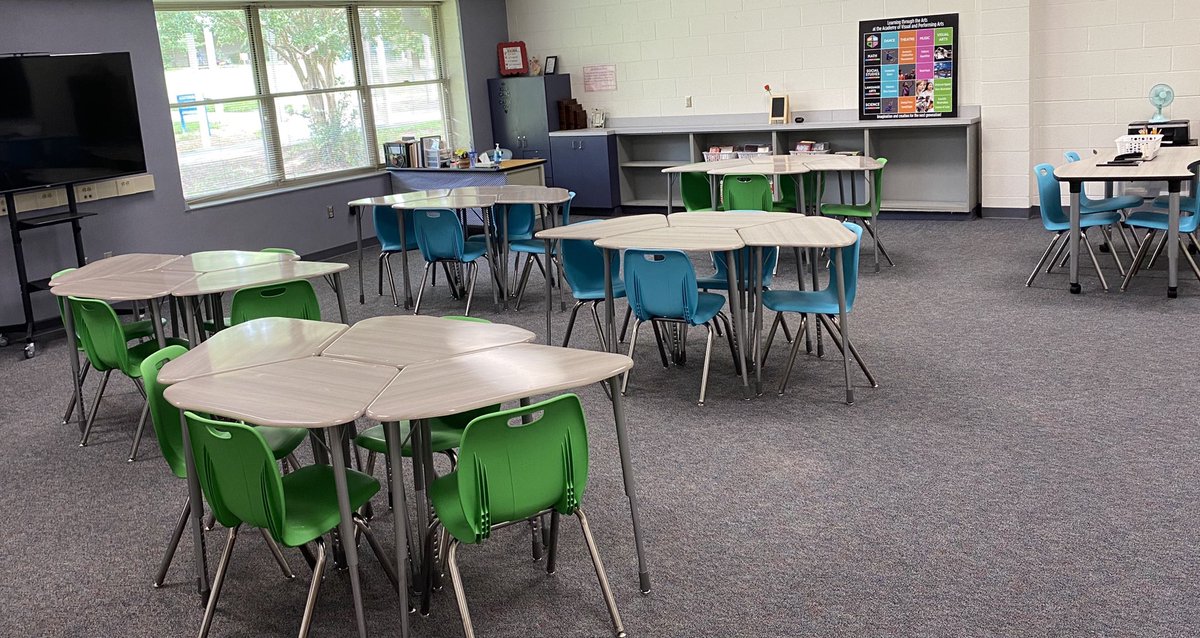 Aaronmarcin's tweet photo. We are only missing one part of our classrooms and we are excited to welcome students back virtually on Monday! https://t.co/ae7ExJ30Sf