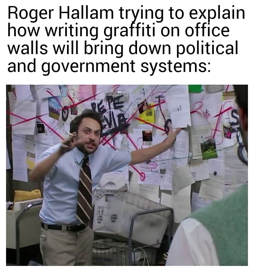 BespokeParody's tweet photo. To those of you saying we have not plan - you are wrong. We have a plan.
Throw paint.
Bring down the government.
Simples.
#BeyondParody
#BeyondPlanning
#BeyondPolitics https://t.co/dQkk4NY2iK