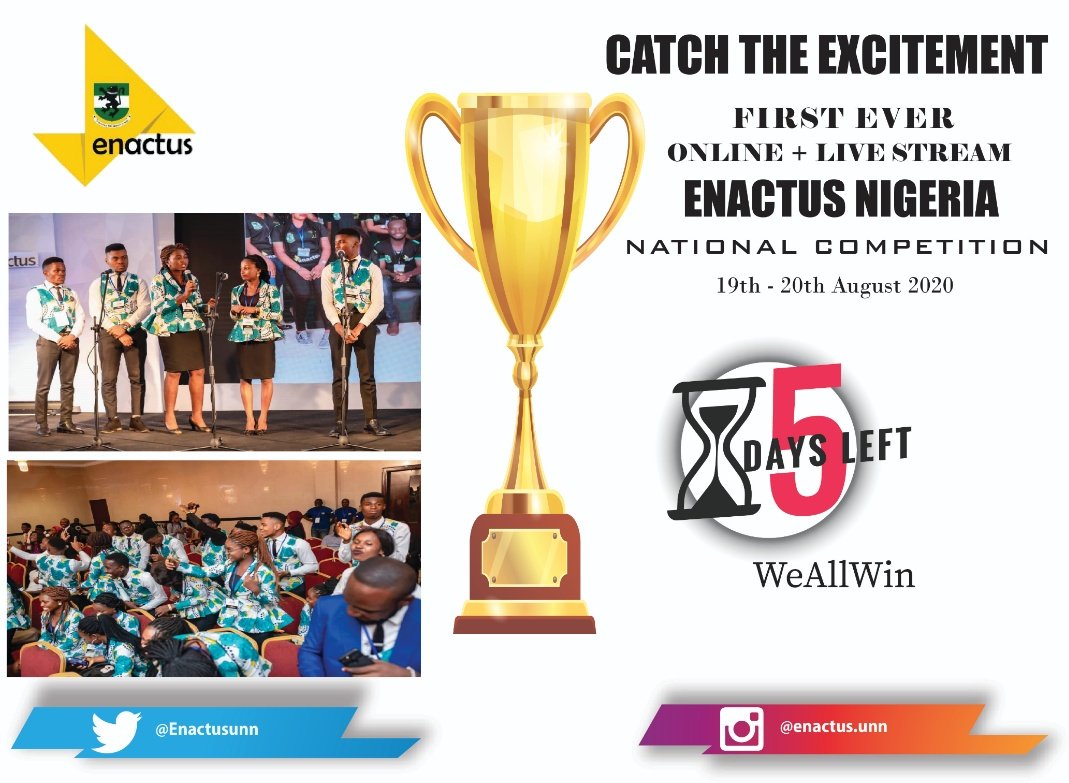 EnactusUnn's tweet photo. Who's excited about this year's first Virtual National Competition? Enactus UNN is wishing every participants success. #weallwin @EnactusUnn @enactus @EnactusFuta @enactus_buk @Enactuscu_ota @ENACTUSTASUED https://t.co/d2z2Hbt3Rs