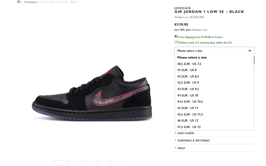 jordan 1 low se black red orbit