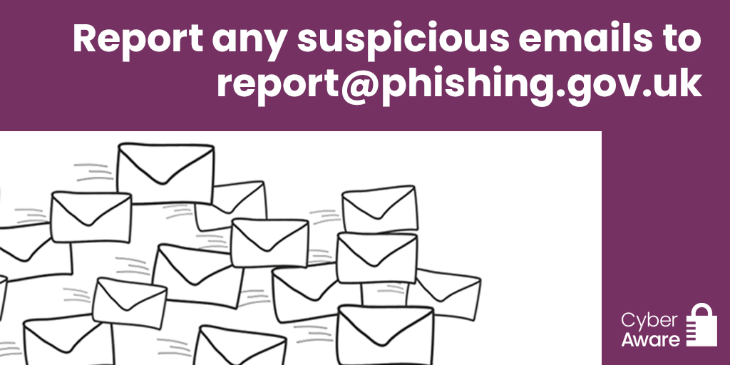 Have you received a suspicious email, but not sure who to tell? 

You can report suspicious emails with our easy tool so we can take action ncsc.gov.uk/information/re… #CyberAware