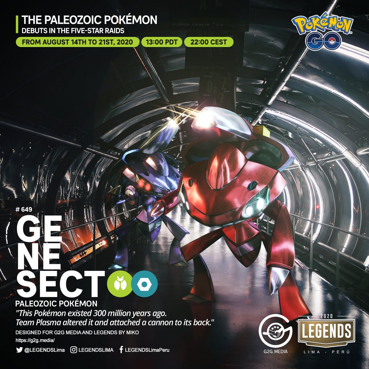 Genesect, the Paleozoic Pokémon, will make its Pokémon GO debut in