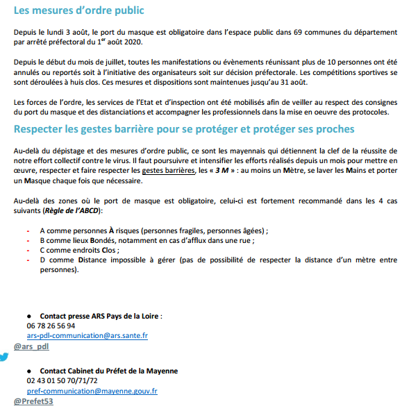 Prefet53's tweet photo. Un nouveau dispositif de dépistage face au #Covid_19  est mis en place en #Mayenne
Toutes les informations 👉https://t.co/ldmmkIdkM7 https://t.co/0y2FqPLaxx