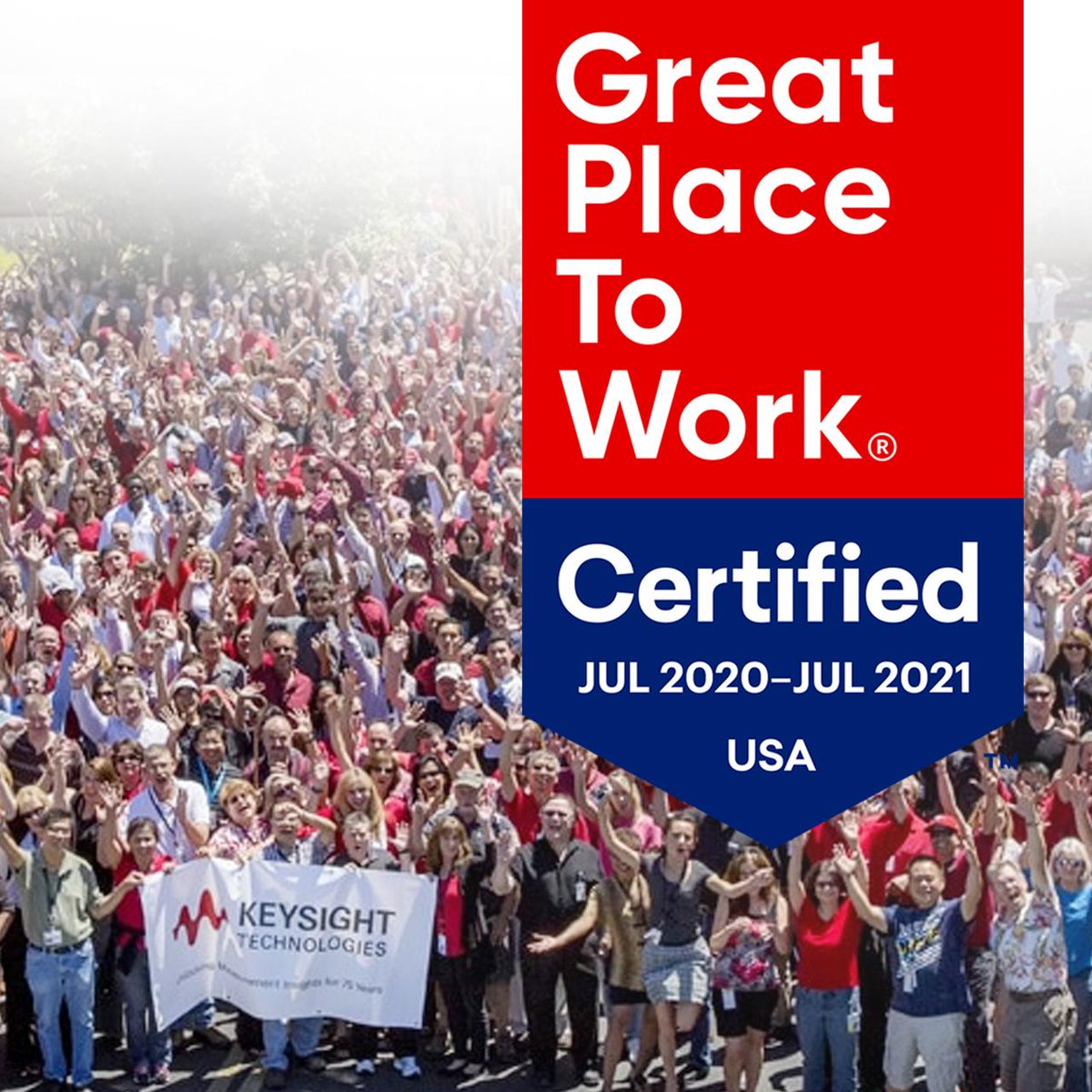 Keysightcareers's tweet image. Keysight is a Great Place to Work in the US for the 3rd consecutive year! Click in the link to learn more; bit.ly/2XVV6cf

#KeysightLife #Keysight #KeysightCareers