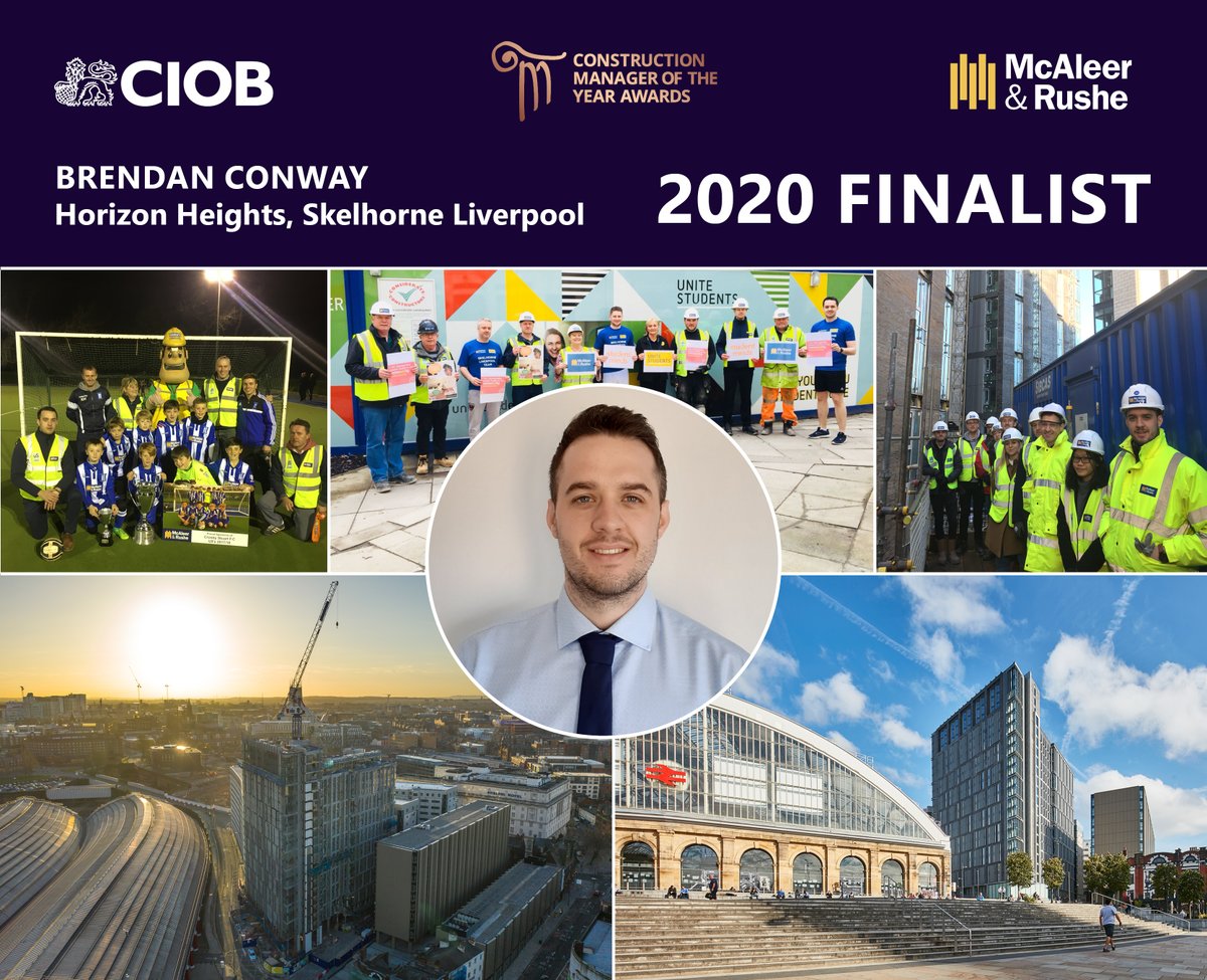 McAleerRushe's tweet photo. Congratulations to Brendan Conway for becoming a finalist in @theCIOB Construction Manager of the Year Awards. Brendan showed amazing leadership in the delivery of 1,085 student beds at Horizon Heights for @Unite_Student. All of us at @McAleerRushe are so very proud #CMYA2020 https://t.co/XN483bMdgR