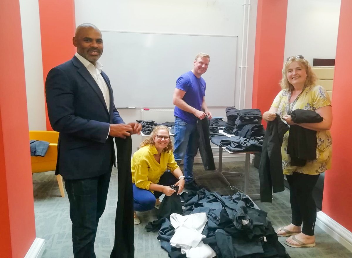 MarvinJRees's tweet photo. Thank you #Bristol for already donating over 471 items for our #UniformDrive. Sorting donations with @helengt76 @kyedudd & Cllr Gill Kirk.
You can donate until 21 Aug at City Hall (we have enough polo shirts though!) https://t.co/9ulcpjziDs