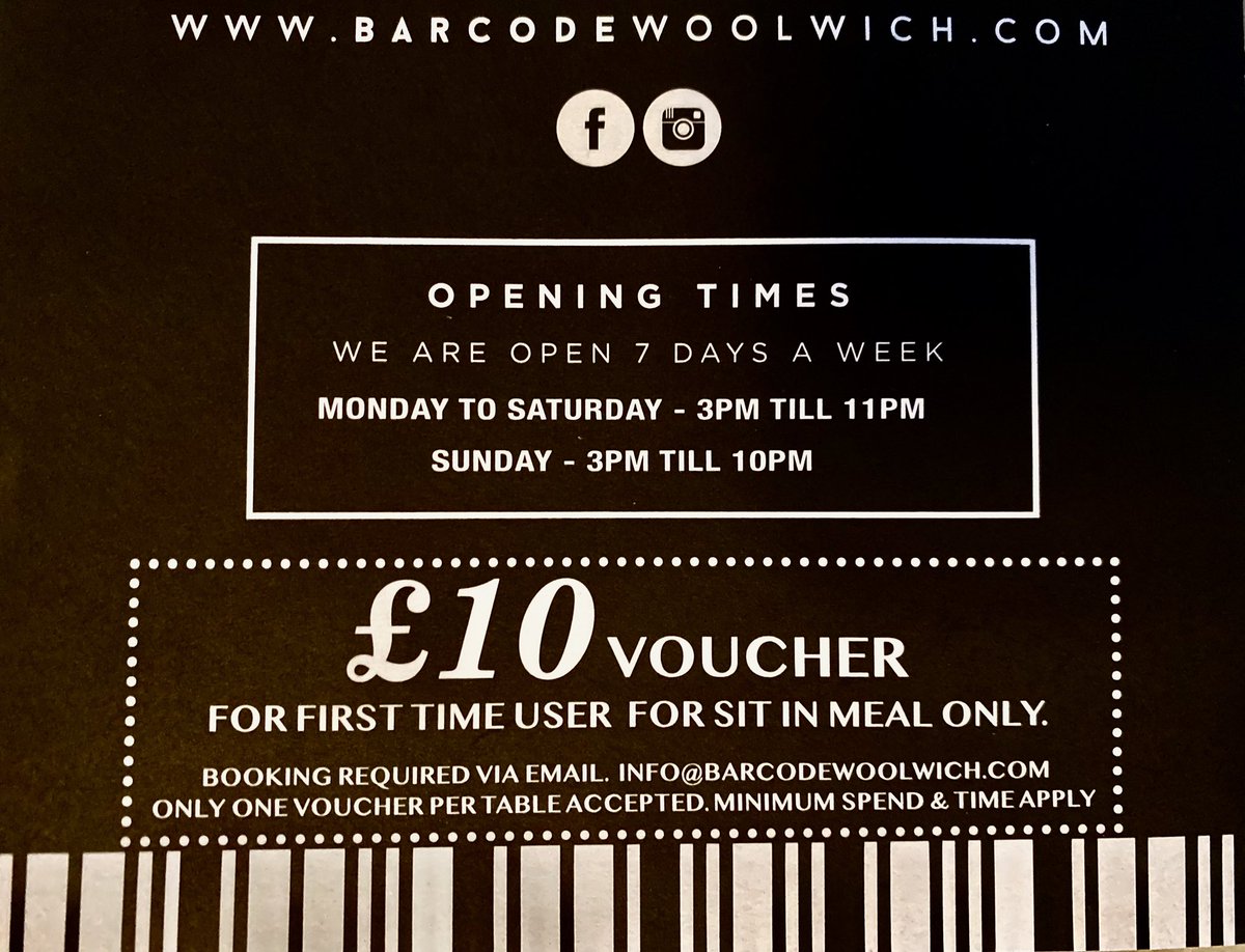 Barcodewoolwic1's tweet image. #Notonlymontowed #discountoffer throughout Everyday when you book via info@barcodewoolwich.com  £10 per table. #woolwich #royalarsenalwoolwich #Plumstead #Shootershill #Charlton #thamesmead #Abbeywood