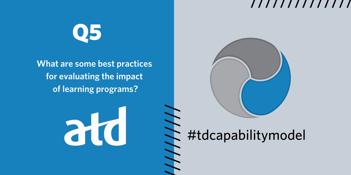 atd's tweet photo. Q5: 
What are some best practices for evaluating the impact of #learning programs? 

#tdcapabilitymodel #evaluatingimpact https://t.co/I5IH4tn6lp