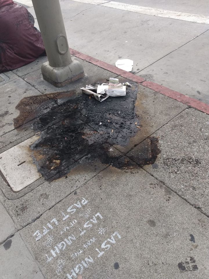 DeahDipietro's tweet photo. @PGE_SFPeninsula @SFFDPIO @SFPDNorthern It's been 2 weeks! We have called the police, the power company etc. Nobody will do anything. He has already burnt up his tent and himself. #DoYourJob #LawlessSF https://t.co/kNpYL0viiD