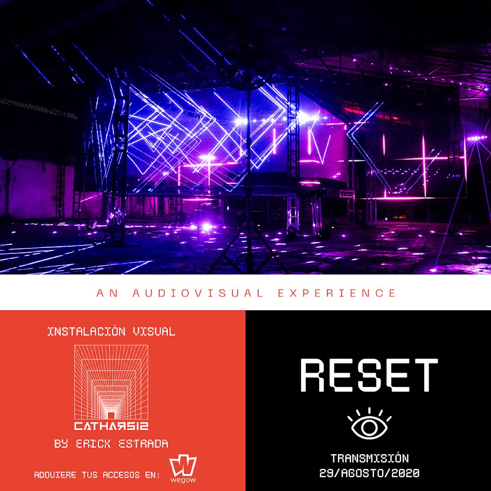En RESET #AnAudioVisualExperience  sabemos que tu experiencia debe ser maravillosa y por eso todo vivirá dentro de una instalación visual espectacular CATHARSIS !!!! Adquiere tus tickets en: bit.ly/30gBfWB