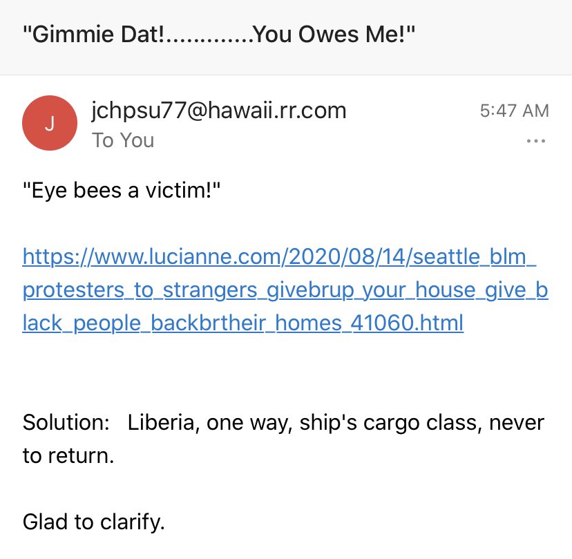 GirmayZahilay's tweet photo. Me: *makes mild statement about transferring publicly-owned land back to African American and indigenous communities*

My email inbox and comments sections: 

💁🏾‍♂️  racist insults
💁🏾‍♂️ “go back to Africa!” 
💁🏾‍♂️  invitations to come get shot https://t.co/AMwpoUW30q