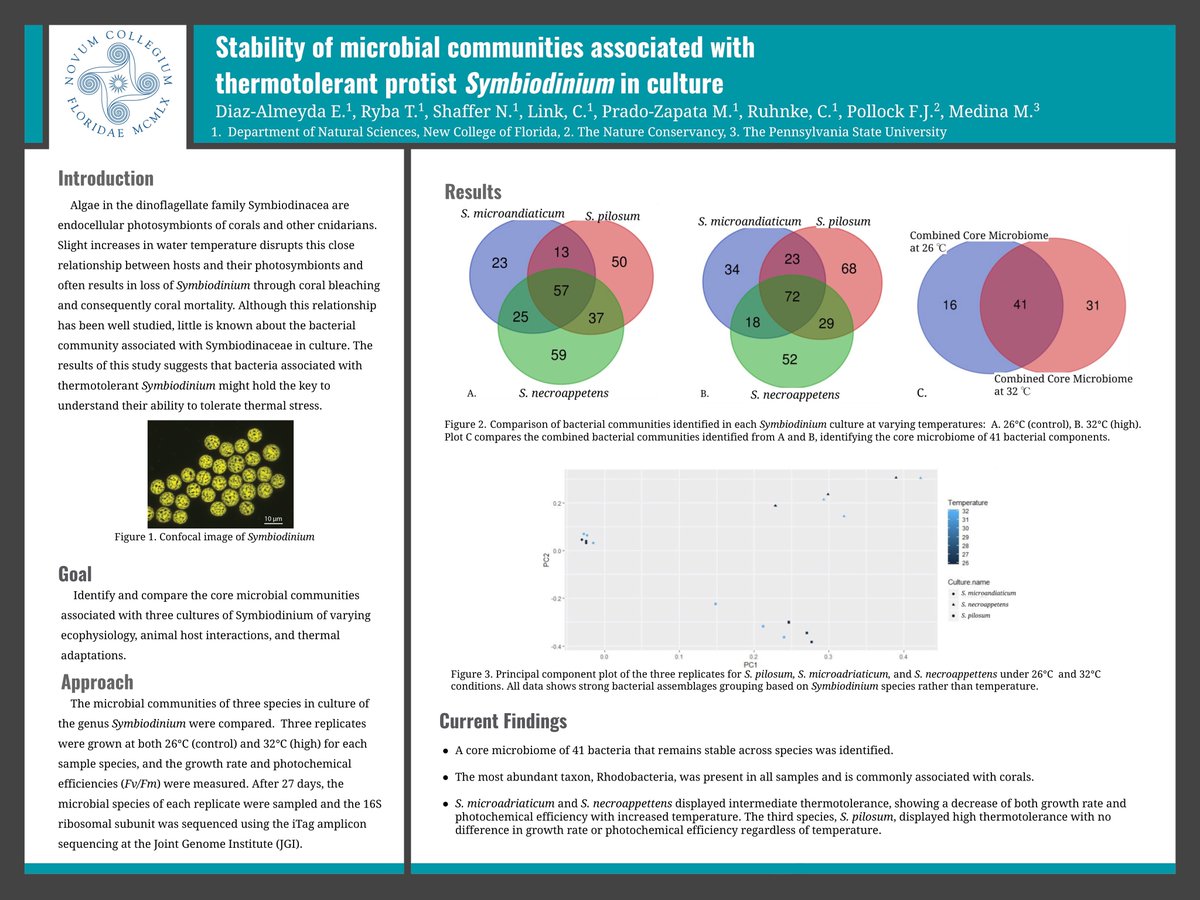 calink_18's tweet photo. Hi everyone! We are Caroline Link and Marcela Prado Zapata, two undergraduates at New College of Florida. Here we present the main findings of our final project for Microbiology Lab from Spring 2020 with Dr. Diaz-Almeyda. ID14WF18
@ErikaDiazAl @mpradozapata #ProtistSession https://t.co/vIriBPlp9V