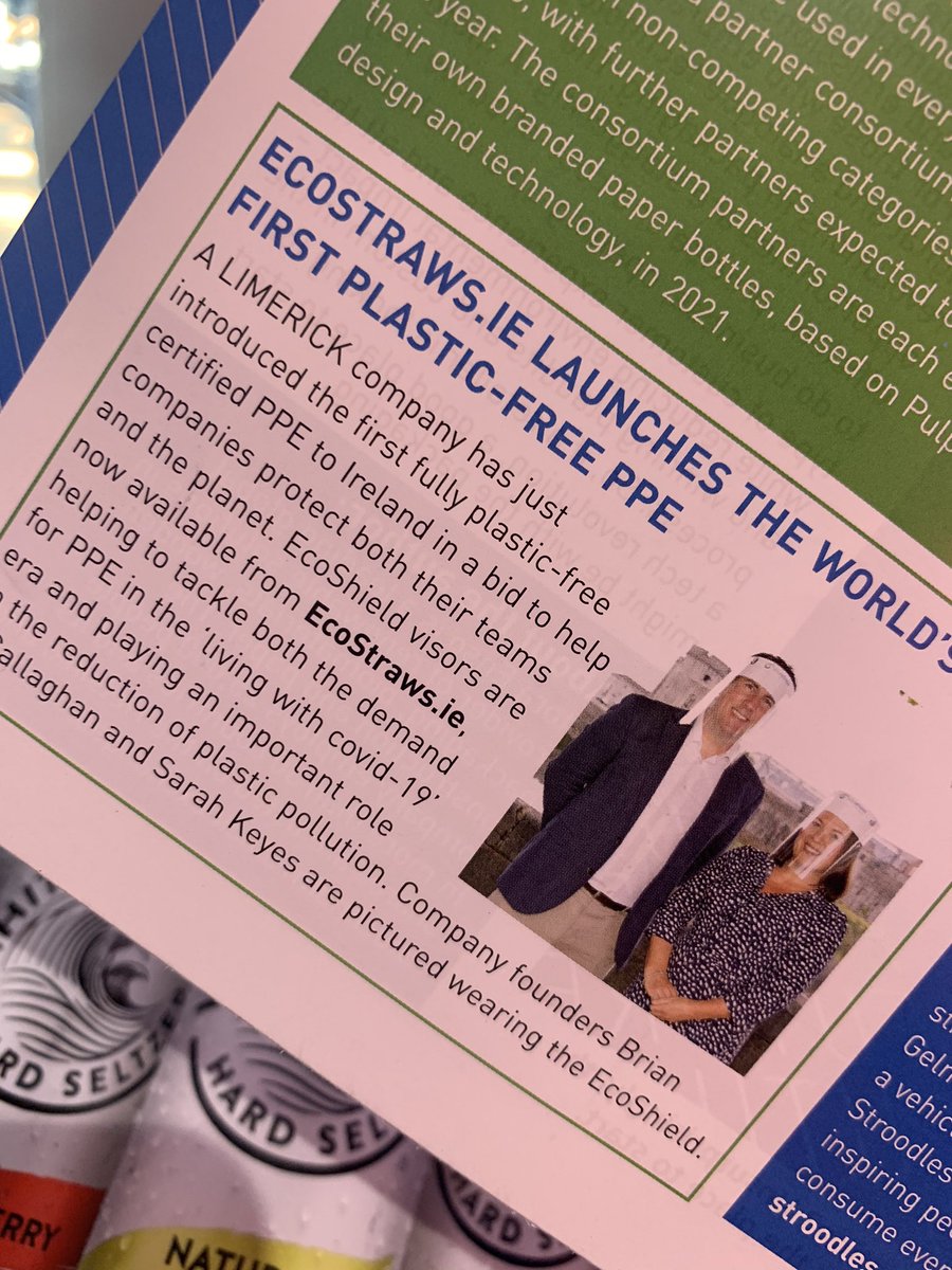 RNNComms's tweet photo. Super to see @EcoStraws in the latest edition of @RetailNews1 promoting the first fully plastic-free PPE in Ireland - it’s #EcoShield https://t.co/SdKoGuy1XV