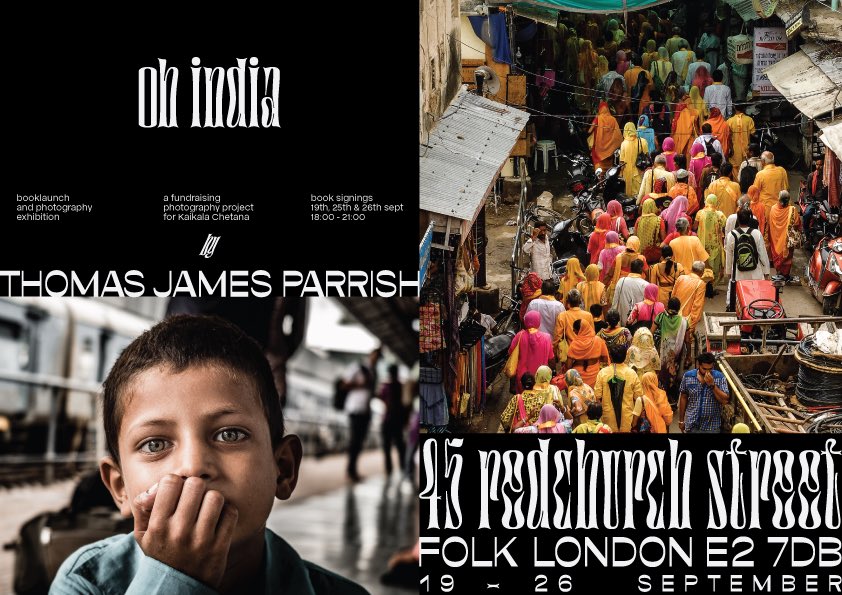 ‘Oh India’ official book launch and exhibition at @FolkClothing in Shoreditch from September 19-26 with signings and private viewings on the 19th 25th and 26th :) from 6pm. #travel #travelphotography #photography #londonexhibition #photographyexhibition #india #fundraiser