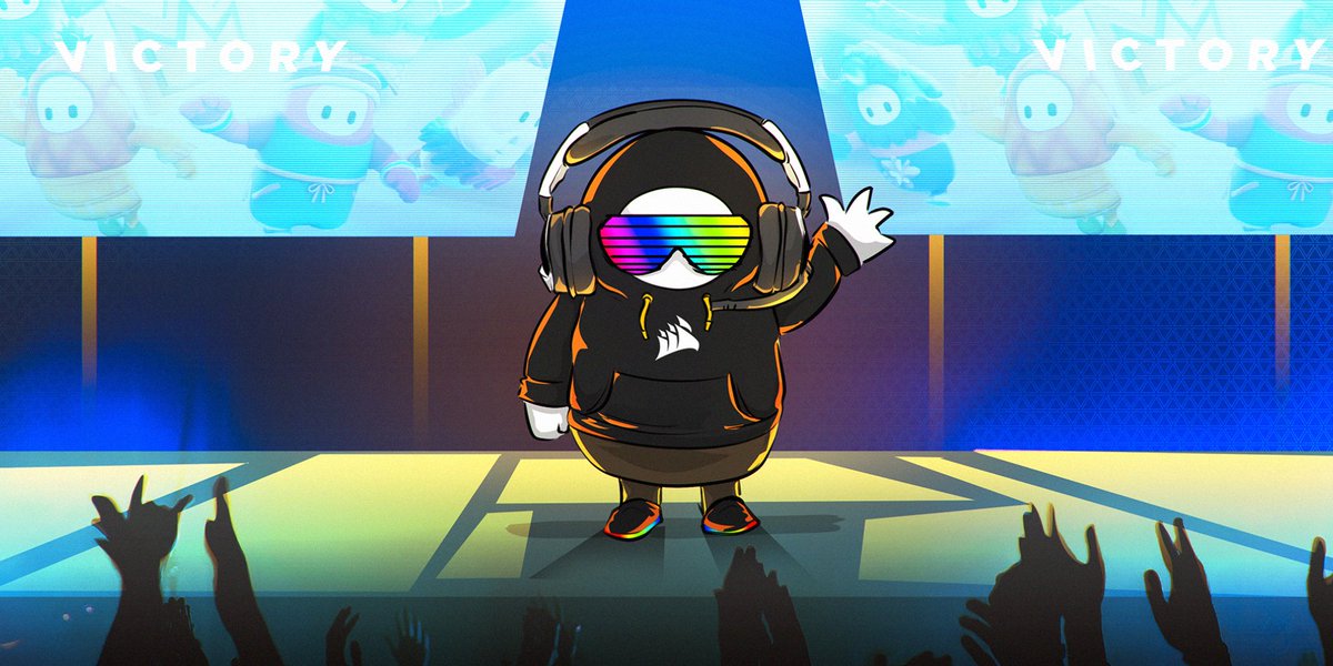 CORSAIR's tweet photo. Hey @FallGuysGame, let us know when your official esports league starts - our little guy won't miss the 👑! https://t.co/RVWKqPb7ke