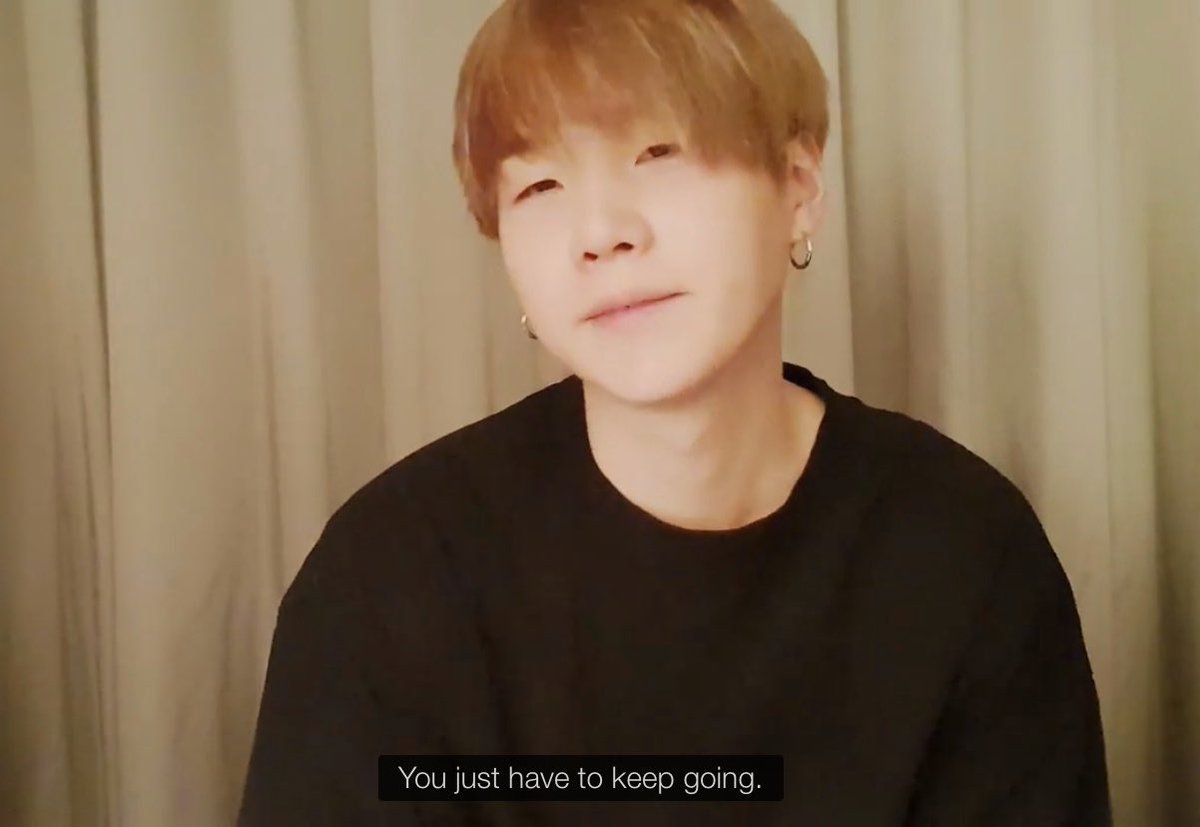 Yoongi’s comforting words - a therapeutic thread