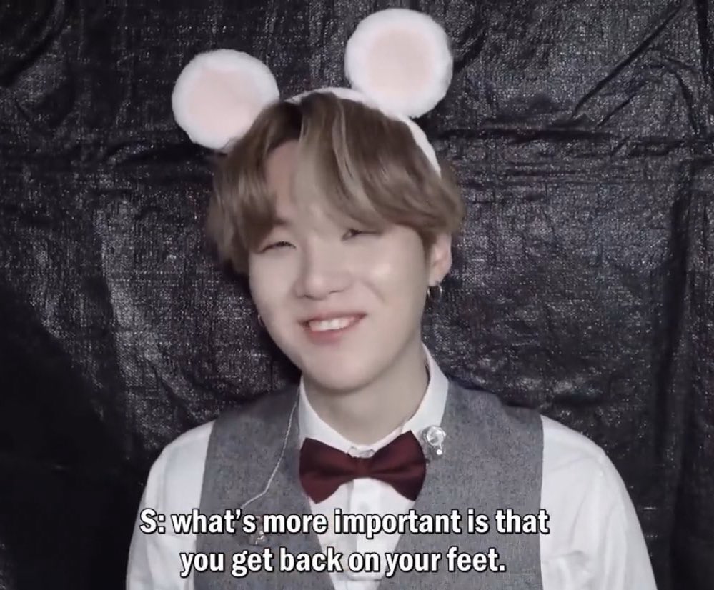 Yoongi’s comforting words - a therapeutic thread