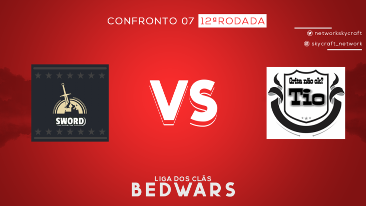 NetworkSkycraft's tweet photo. 🕹️ | 12ª Rodada - Confronto 7
🔥 | Confiram as escalações dessa partida:
#GoSWD
H1naSkills_
iHaazing
NanahSkills_
zForcedSkills_
#GoTIO
TioDavid
nickpron10
xEnHawk
Ch4p4DU
Todos prontos? #LigaBedwarsSC
📢 | Acompanhe agora em: https://t.co/rjoq5aOXpq https://t.co/ftV6JPC7ye