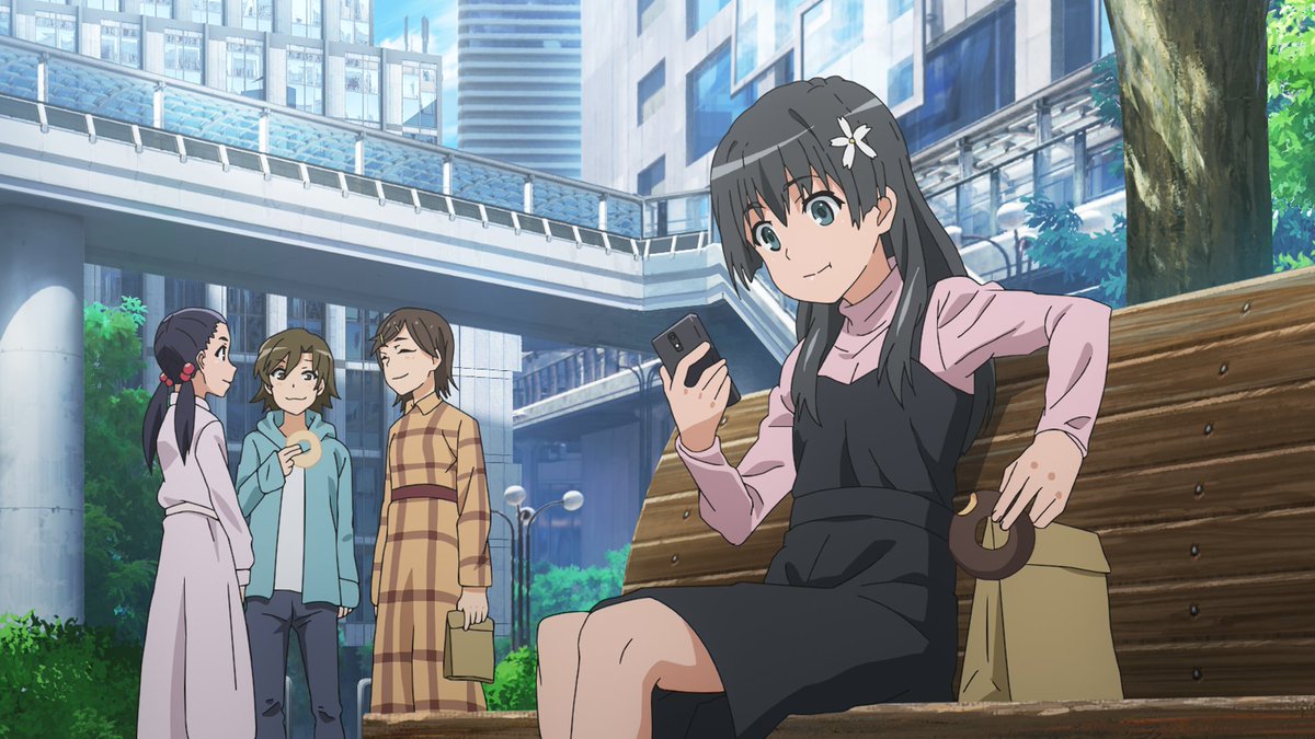 とあるプロジェクト公式 超電磁砲t第19話マメ知識 奥にいる3人は佐天と初春のクラスメート 左から マコちん むーちゃん アケミ 3人については とある科学の超電磁砲 第8話 幻想御手 レベルアッパー 編をチェック 今期のamazon特典ドラマcd