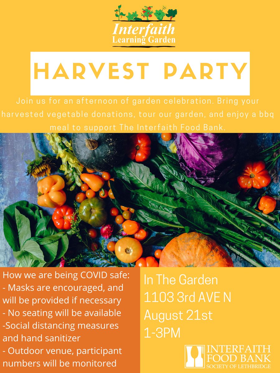 Come out and support us on August 21st in our Interfaith Learning Garden! We will be hosting activities as well as a BBQ. Bring your harvested vegetables and join us!