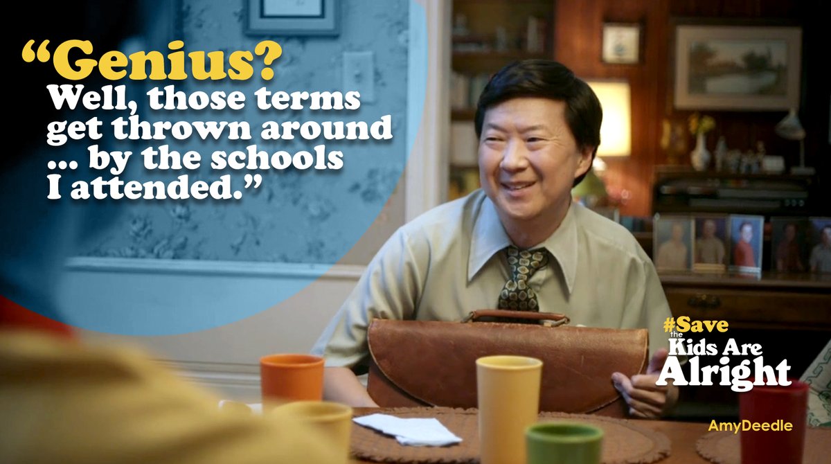 gavinsemee's tweet photo. @kenjeong -- You were certainly a comic GENIUS on @TheKidsABC!!! All your fans/followers need to check the show out on @Hulu! #SaveTheKidsAreAlright https://t.co/bEMNVKUvzn