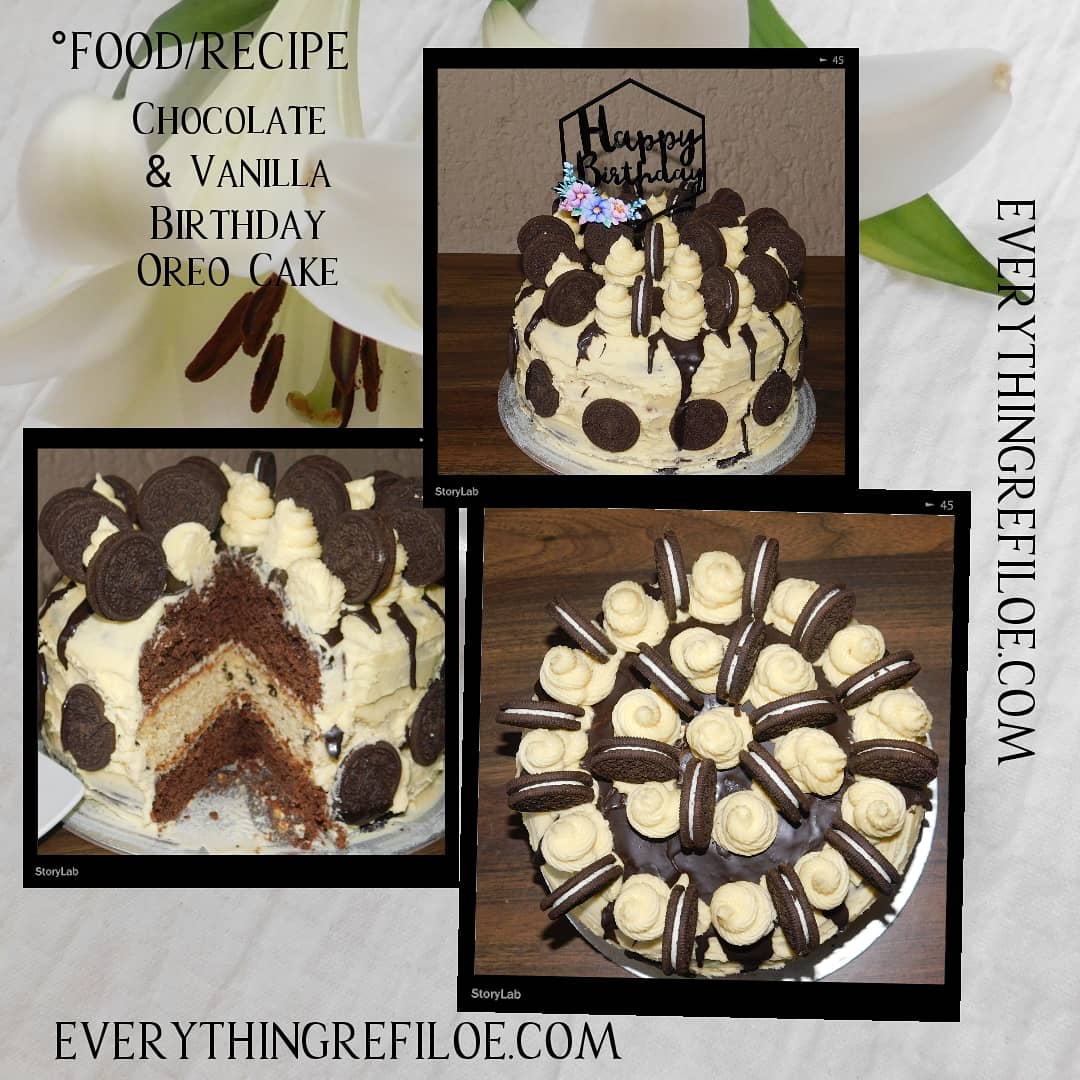 EvrythinRefiloe's tweet photo. If chocolate cake and oreos had a baby, this would be it! 🤤  Check the recipe for this delicious chocolate and vanilla oreo cake I baked for my partner. 

Let me know if you do try it! Enjoy!
Link in bio! 

#chocolatecake #oreocake #birthdaycake https://t.co/Ch1LU7nYcw