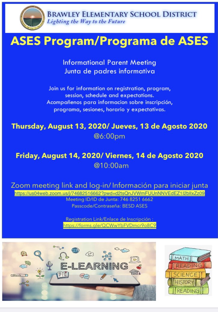 Barbara Worth JHS (@barbaraworthjhs) on Twitter photo ASES Parent Meeting Information ASES Parent Meeting Information