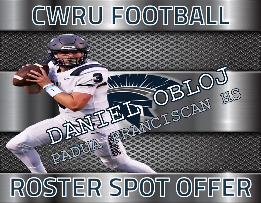 Incredibly excited and thankful to receive a roster spot at Case Western Reserve University ! Go Spartans ! 🔥⬆️ <a href="/paduabruinsfb/">Padua Bruins Football</a> <a href="/CWRUFootball/">CWRU Football</a>