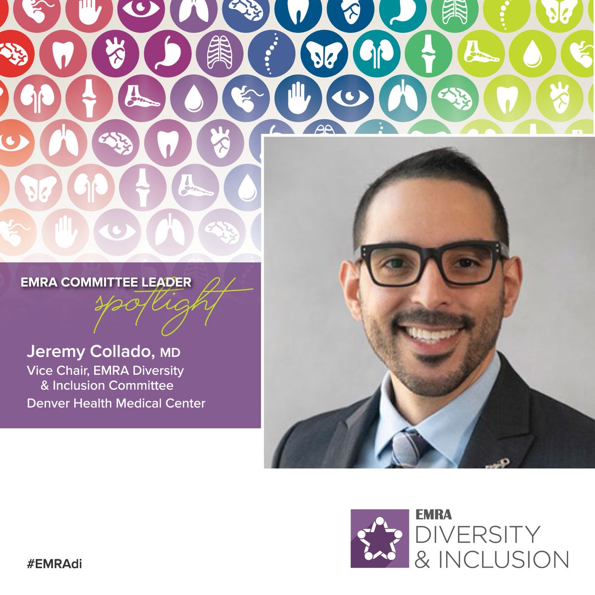 emresidents's tweet image. ⚡Spotlight on @JeremyColladoMD, Vice Chair of EMRA's Diversity &amp;amp; Inclusion Committee.

💙What is something people don't know about you? "I was a choir director prior to pursuing medicine."

👉emra.org/emresident/art…

@DenverEMed
#EMRAdi
#EMRAleadership
#EMRAspotlight